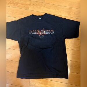 Harley-Davidson flames Y2K tshirt